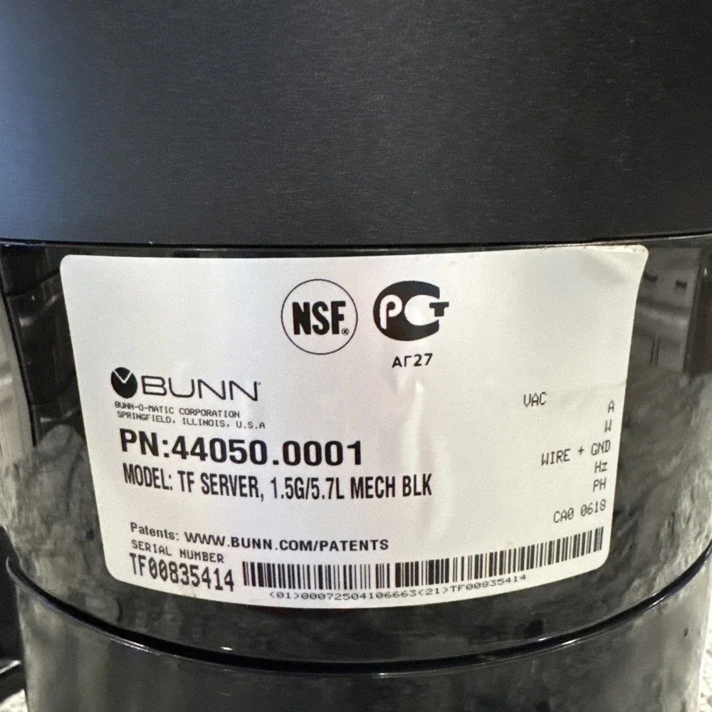2 BUNN Commercial TF Server Beverage Server 1.5 Gallon Stainless This Is For 2
